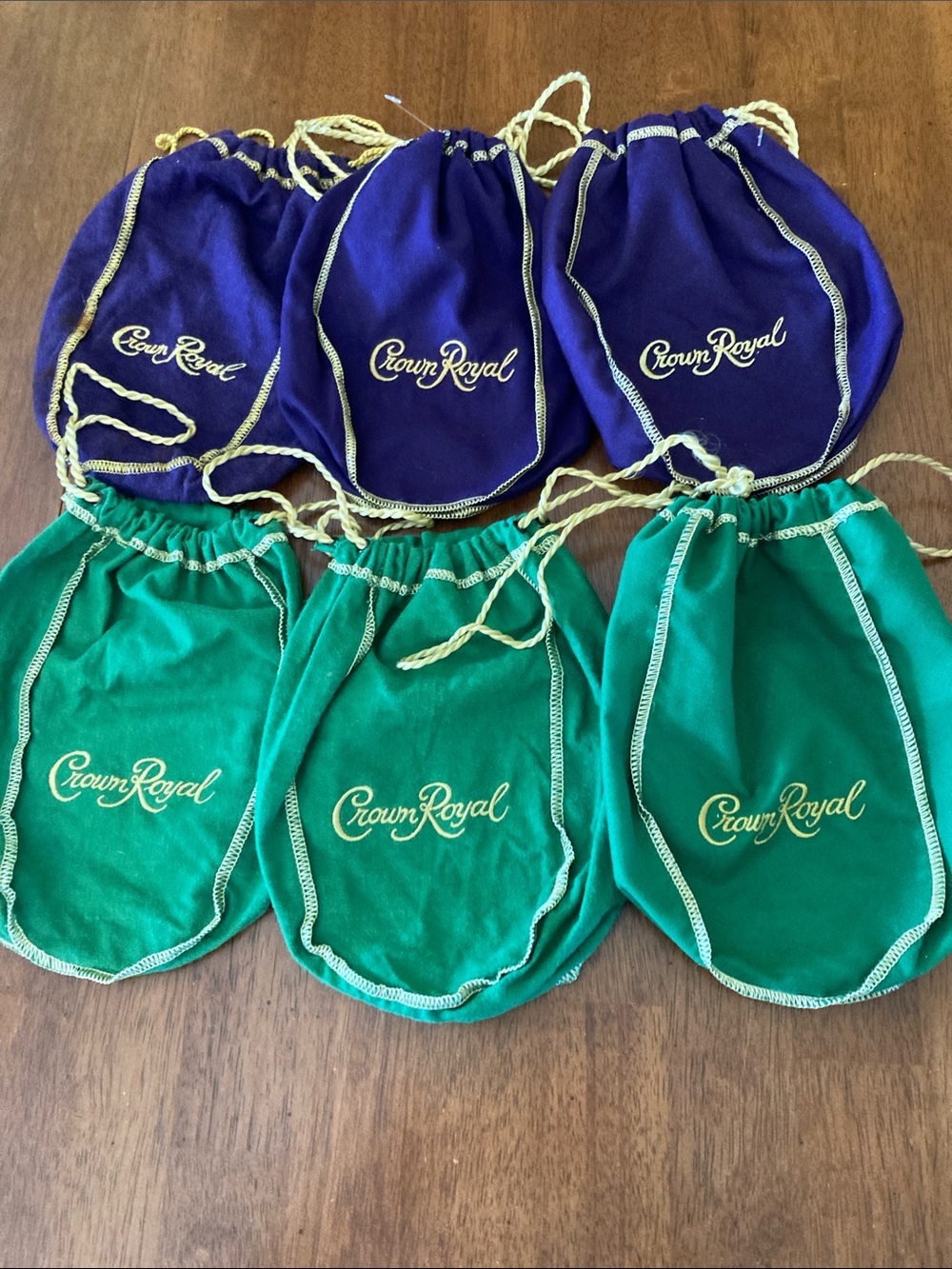 Crown Royal Drawstring Bag - Purple (and Green)